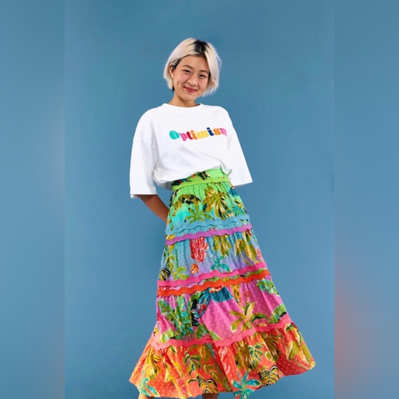 FARM Rio Ombre Forest Tiered Midi Skirt
XS - Picture 7 of 8